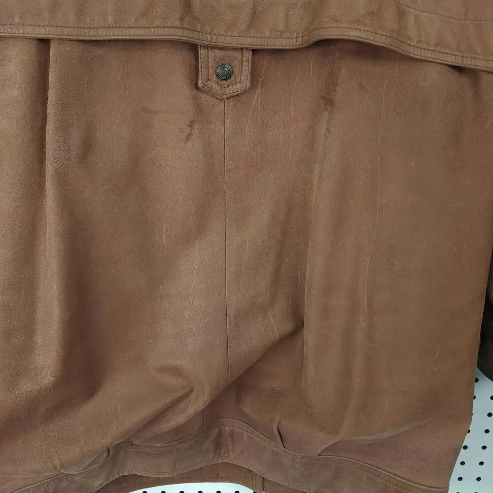 G-III Leather Fashions‎ Brown Leather Jacket Size 18/20 - Picture 5 of 9